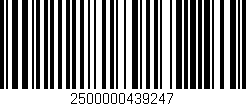 Código de barras (EAN, GTIN, SKU, ISBN): '2500000439247'