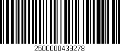 Código de barras (EAN, GTIN, SKU, ISBN): '2500000439278'