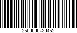 Código de barras (EAN, GTIN, SKU, ISBN): '2500000439452'