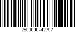 Código de barras (EAN, GTIN, SKU, ISBN): '2500000442797'