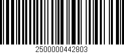 Código de barras (EAN, GTIN, SKU, ISBN): '2500000442803'