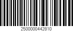 Código de barras (EAN, GTIN, SKU, ISBN): '2500000442810'