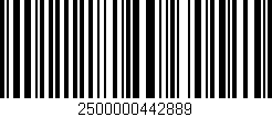 Código de barras (EAN, GTIN, SKU, ISBN): '2500000442889'
