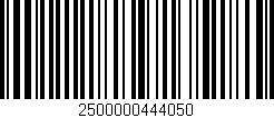 Código de barras (EAN, GTIN, SKU, ISBN): '2500000444050'