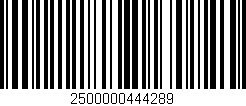 Código de barras (EAN, GTIN, SKU, ISBN): '2500000444289'