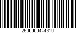 Código de barras (EAN, GTIN, SKU, ISBN): '2500000444319'