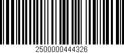 Código de barras (EAN, GTIN, SKU, ISBN): '2500000444326'