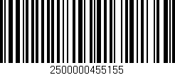 Código de barras (EAN, GTIN, SKU, ISBN): '2500000455155'