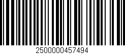 Código de barras (EAN, GTIN, SKU, ISBN): '2500000457494'