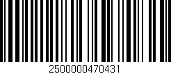 Código de barras (EAN, GTIN, SKU, ISBN): '2500000470431'