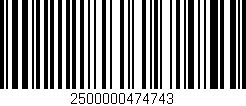 Código de barras (EAN, GTIN, SKU, ISBN): '2500000474743'