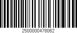 Código de barras (EAN, GTIN, SKU, ISBN): '2500000478062'