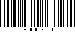 Código de barras (EAN, GTIN, SKU, ISBN): '2500000478079'