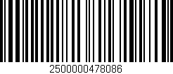 Código de barras (EAN, GTIN, SKU, ISBN): '2500000478086'