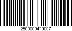 Código de barras (EAN, GTIN, SKU, ISBN): '2500000478087'