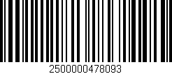 Código de barras (EAN, GTIN, SKU, ISBN): '2500000478093'