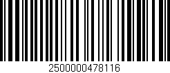 Código de barras (EAN, GTIN, SKU, ISBN): '2500000478116'