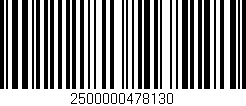 Código de barras (EAN, GTIN, SKU, ISBN): '2500000478130'