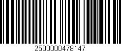 Código de barras (EAN, GTIN, SKU, ISBN): '2500000478147'