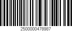 Código de barras (EAN, GTIN, SKU, ISBN): '2500000478987'