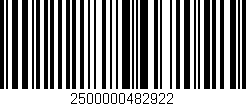 Código de barras (EAN, GTIN, SKU, ISBN): '2500000482922'
