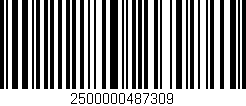 Código de barras (EAN, GTIN, SKU, ISBN): '2500000487309'