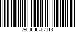 Código de barras (EAN, GTIN, SKU, ISBN): '2500000487316'