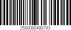 Código de barras (EAN, GTIN, SKU, ISBN): '2500000490743'
