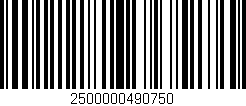 Código de barras (EAN, GTIN, SKU, ISBN): '2500000490750'