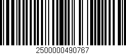 Código de barras (EAN, GTIN, SKU, ISBN): '2500000490767'