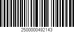 Código de barras (EAN, GTIN, SKU, ISBN): '2500000492143'