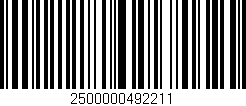 Código de barras (EAN, GTIN, SKU, ISBN): '2500000492211'