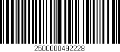 Código de barras (EAN, GTIN, SKU, ISBN): '2500000492228'