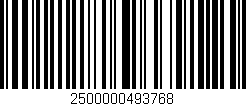 Código de barras (EAN, GTIN, SKU, ISBN): '2500000493768'