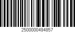 Código de barras (EAN, GTIN, SKU, ISBN): '2500000494857'