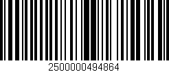 Código de barras (EAN, GTIN, SKU, ISBN): '2500000494864'