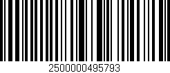Código de barras (EAN, GTIN, SKU, ISBN): '2500000495793'