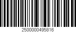 Código de barras (EAN, GTIN, SKU, ISBN): '2500000495816'