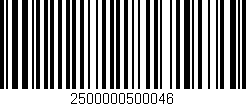 Código de barras (EAN, GTIN, SKU, ISBN): '2500000500046'