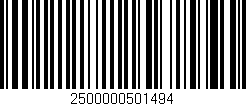 Código de barras (EAN, GTIN, SKU, ISBN): '2500000501494'