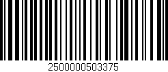 Código de barras (EAN, GTIN, SKU, ISBN): '2500000503375'