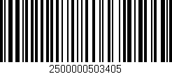 Código de barras (EAN, GTIN, SKU, ISBN): '2500000503405'