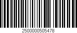 Código de barras (EAN, GTIN, SKU, ISBN): '2500000505478'