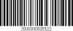 Código de barras (EAN, GTIN, SKU, ISBN): '2500000505522'