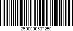 Código de barras (EAN, GTIN, SKU, ISBN): '2500000507250'