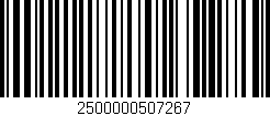 Código de barras (EAN, GTIN, SKU, ISBN): '2500000507267'