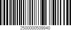 Código de barras (EAN, GTIN, SKU, ISBN): '2500000509940'