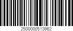 Código de barras (EAN, GTIN, SKU, ISBN): '2500000513862'