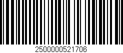 Código de barras (EAN, GTIN, SKU, ISBN): '2500000521706'