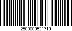 Código de barras (EAN, GTIN, SKU, ISBN): '2500000521713'
